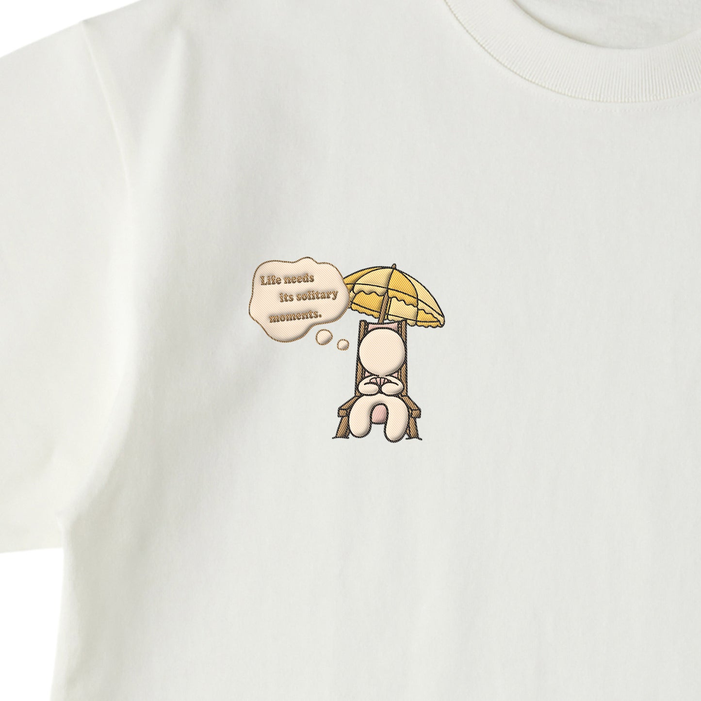 【ワンポイントTシャツ】 ソリティア ベージュ