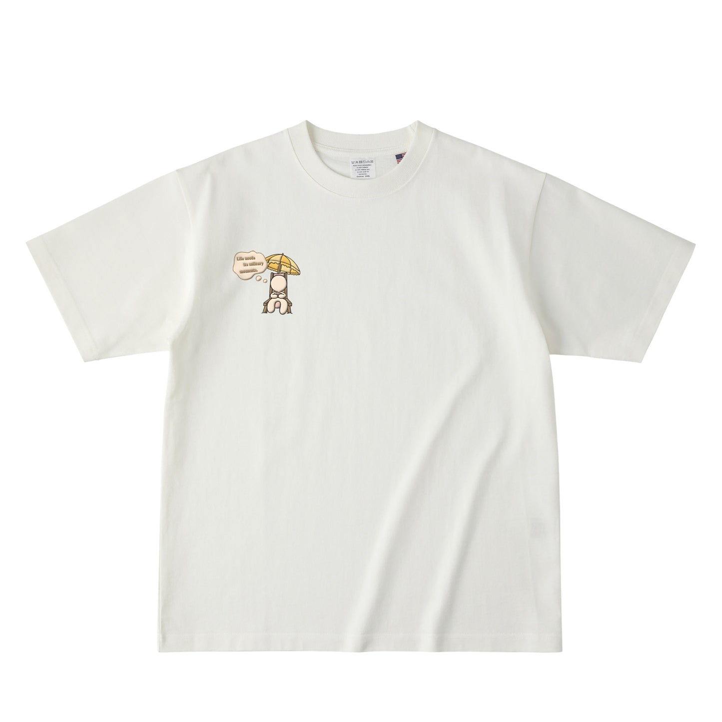 【ワンポイントTシャツ】 ソリティア ベージュ