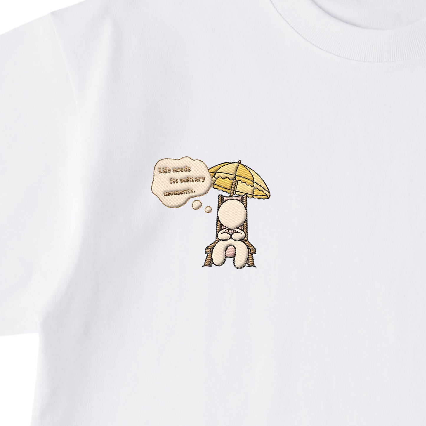 【ワンポイントTシャツ】 ソリティア ベージュ