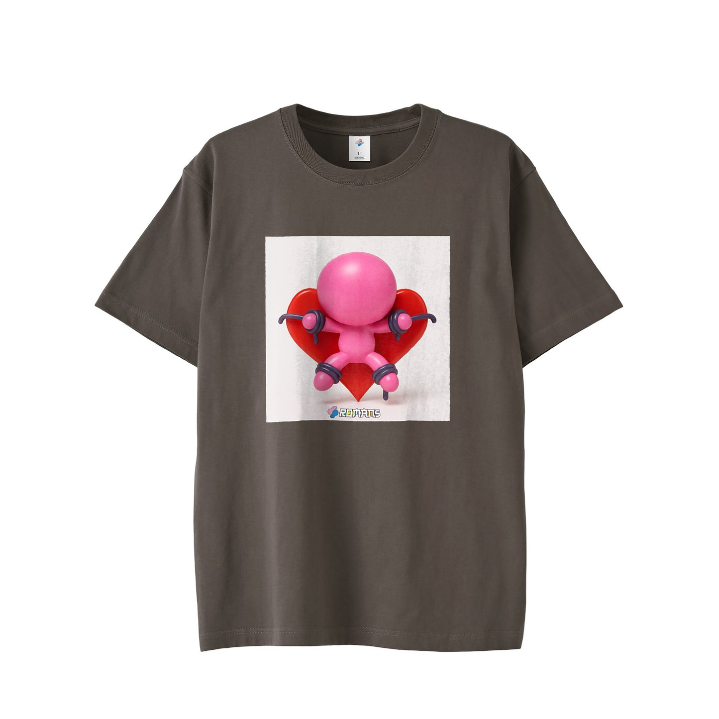 【Tシャツ】おもかローマン black image