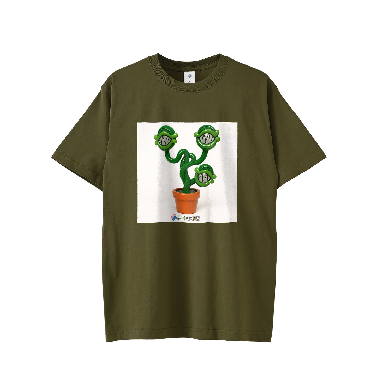 【Tシャツ】フェイクスマイル white image