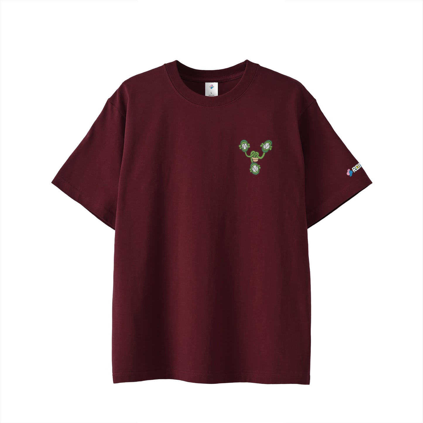 【ワンポイントTシャツ】フェイクスマイル white image