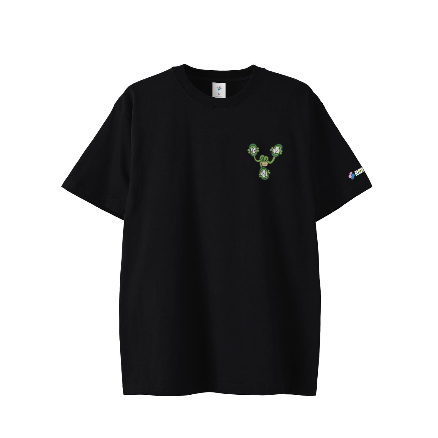 【ワンポイントTシャツ】フェイクスマイル black image
