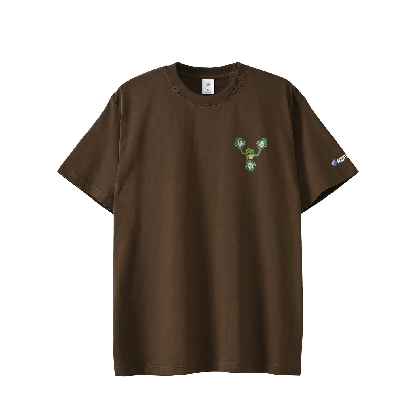 【ワンポイントTシャツ】フェイクスマイル white image