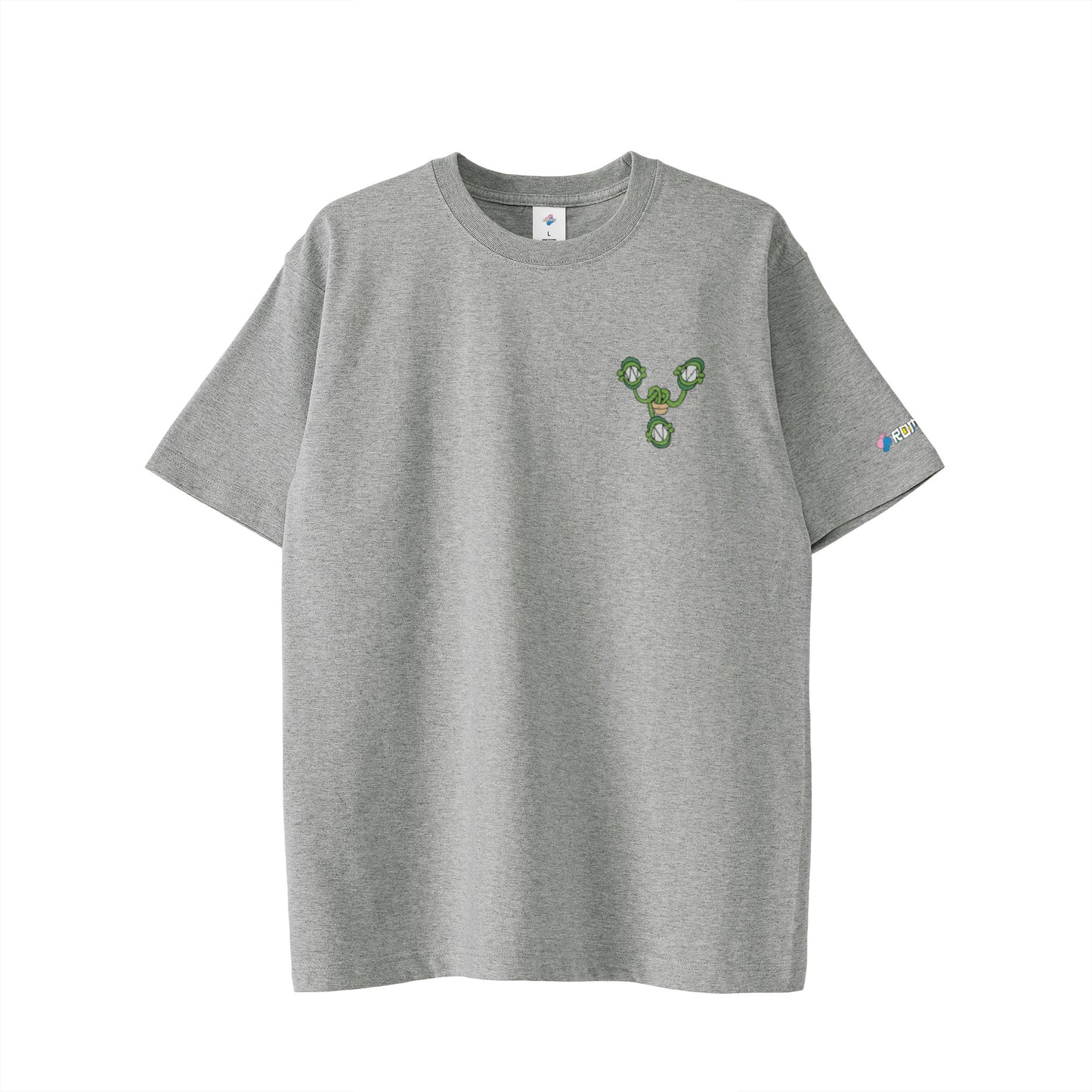 【ワンポイントTシャツ】フェイクスマイル black image