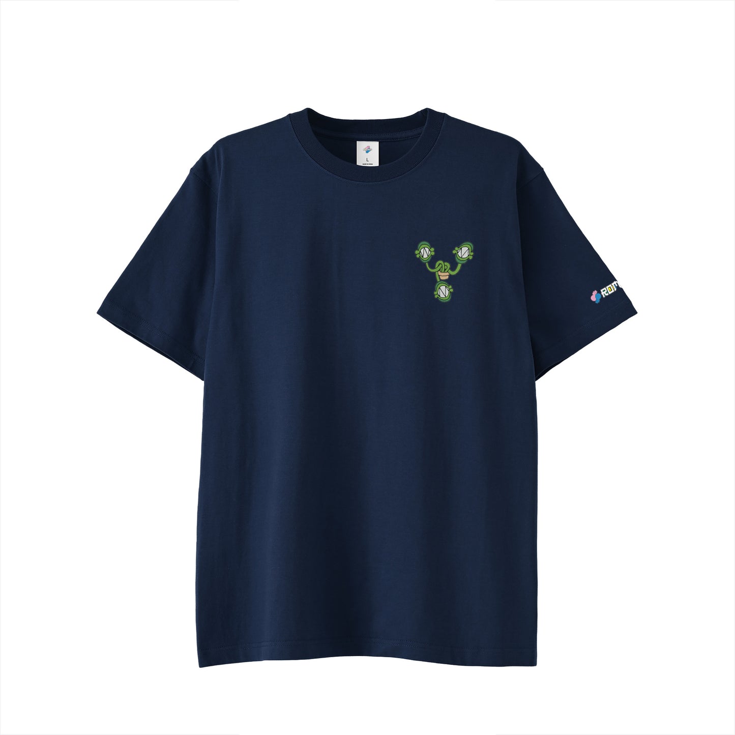 【ワンポイントTシャツ】フェイクスマイル white image