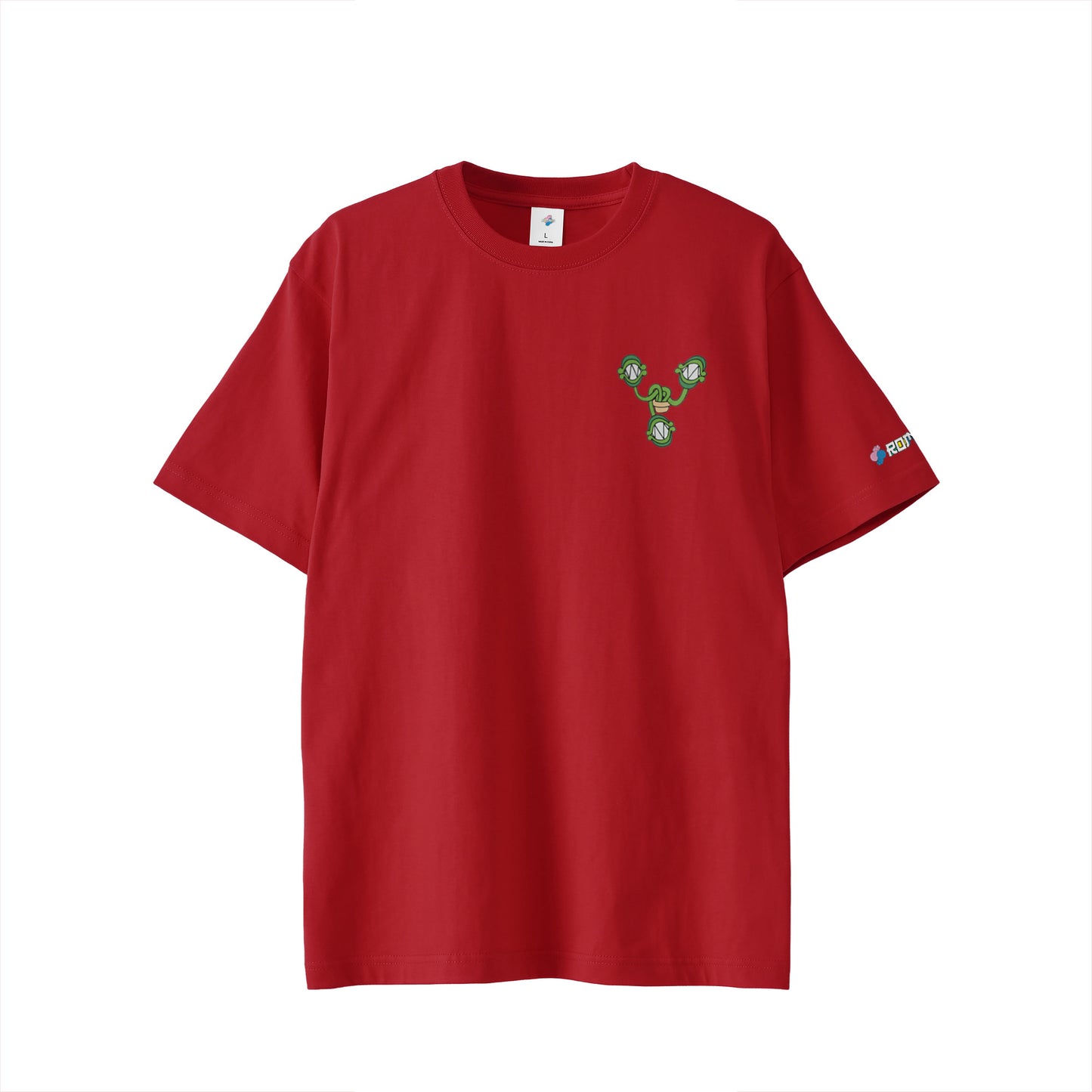 【ワンポイントTシャツ】フェイクスマイル white image
