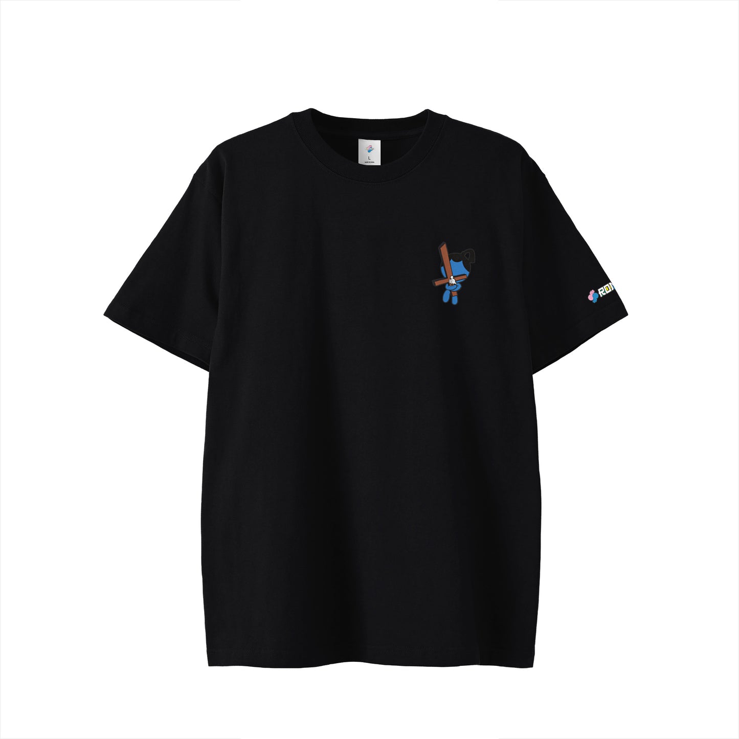 【ワンポイントTシャツ】シローマン black image