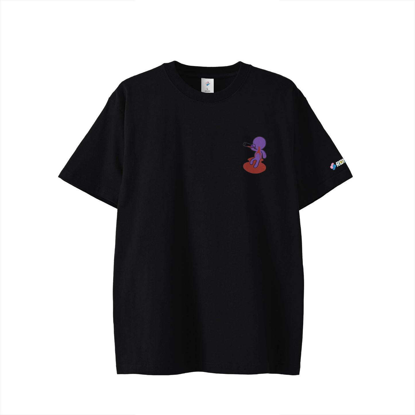 【ワンポイントTシャツ】ベロベローマン black image