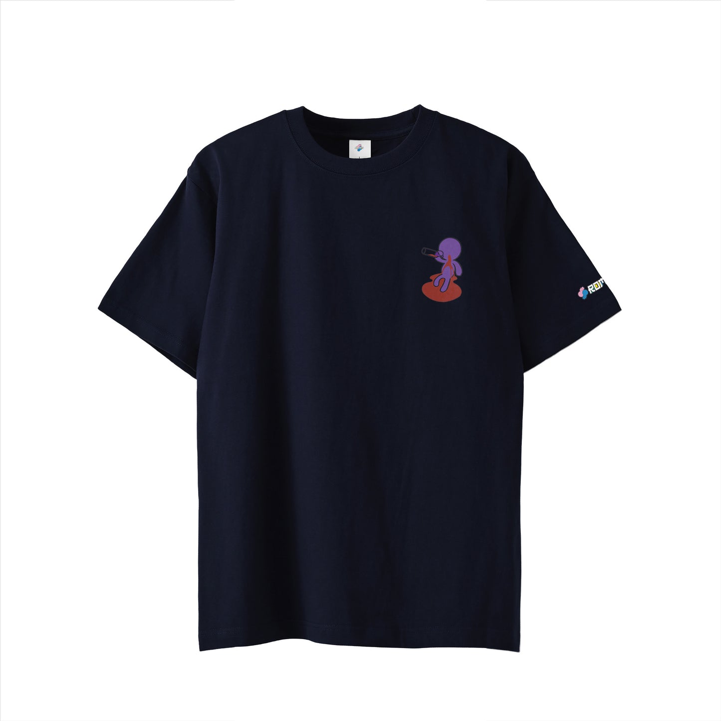 【ワンポイントTシャツ】ベロベローマン black image