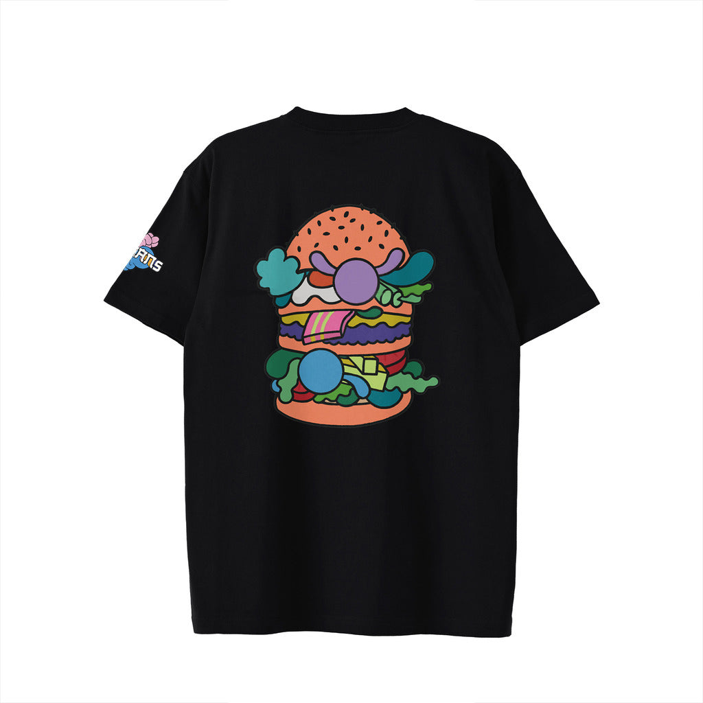 【Tシャツ】ローマンズロゴ×バーガー