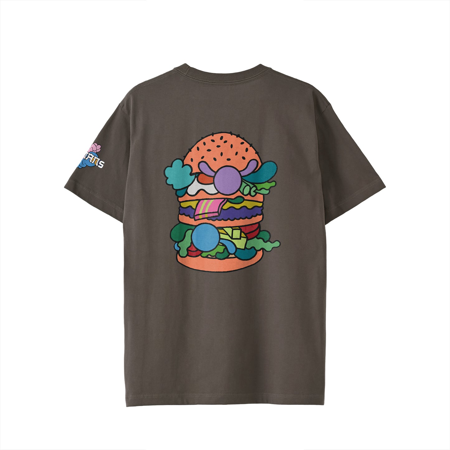 【Tシャツ】ローマンズロゴ×バーガー charcoal image