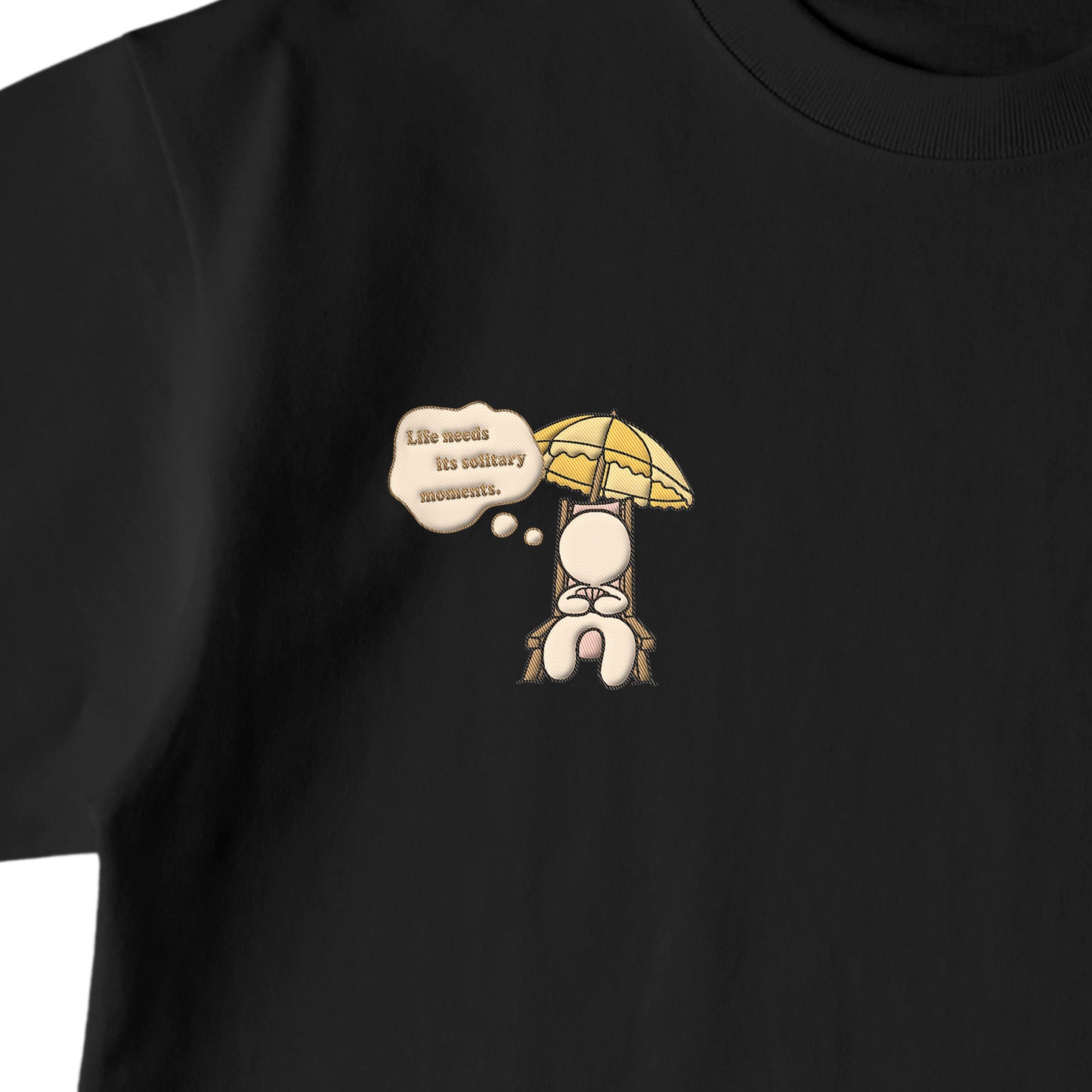 【ワンポイントTシャツ】　ソリティア　ベージュ