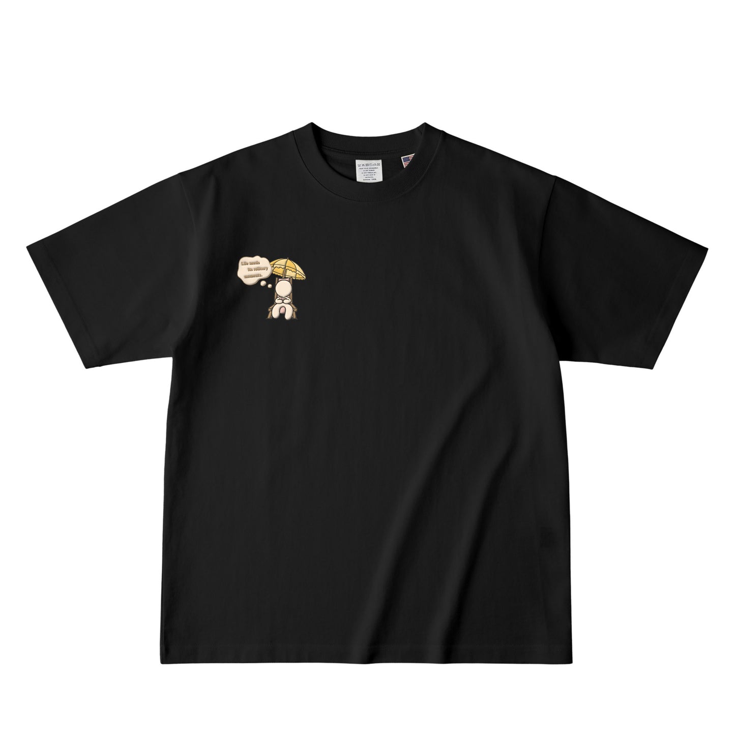 【ワンポイントTシャツ】　ソリティア　ベージュ