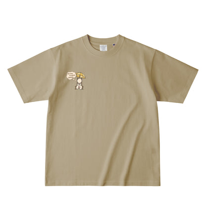 【ワンポイントTシャツ】　ソリティア　ベージュ
