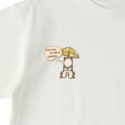 【ワンポイントTシャツ】　ソリティア　ベージュ
