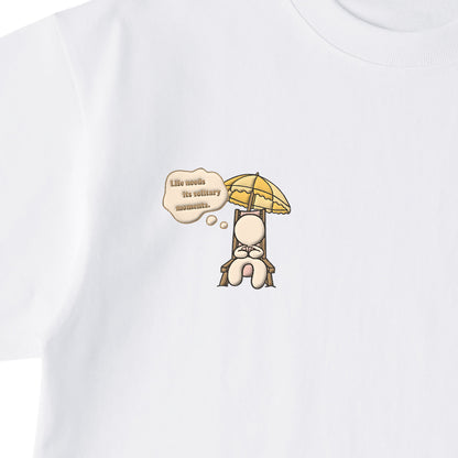 【ワンポイントTシャツ】　ソリティア　ベージュ