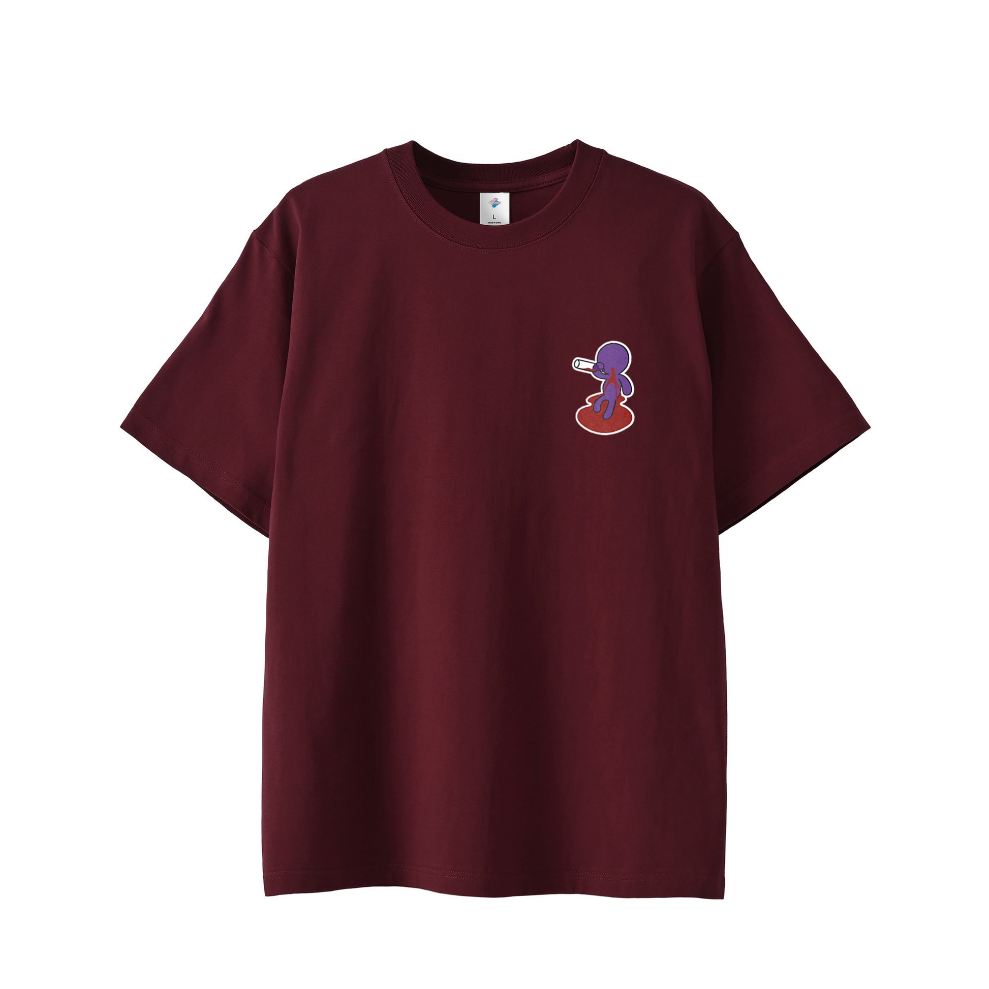 【ショートTシャツ】ベロベロ burgundy image