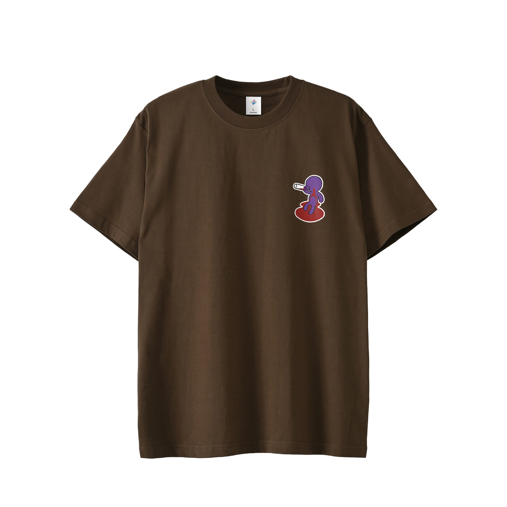 【ショートTシャツ】ベロベロ dark-brown image