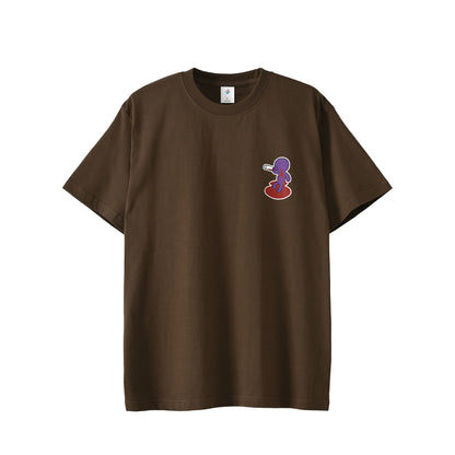 【ショートTシャツ】ベロベロ dark-brown image