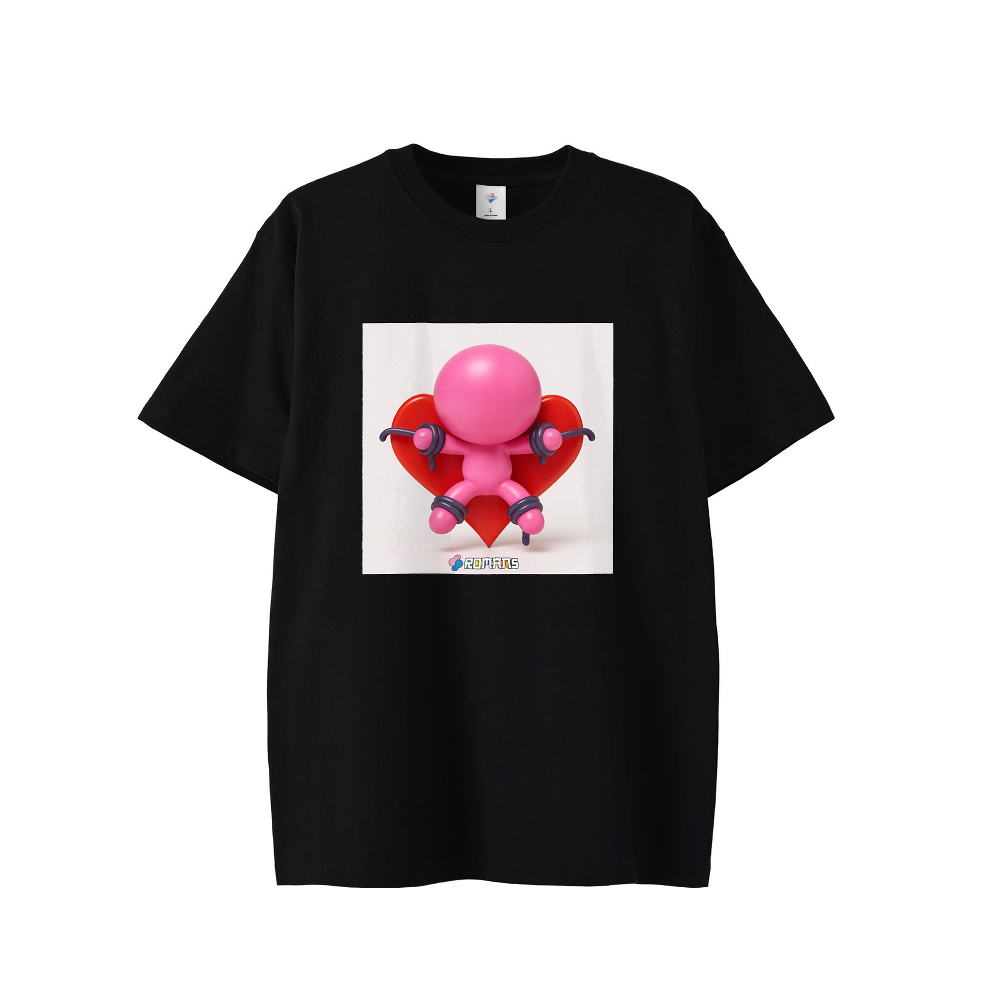 【Tシャツ】おもかローマン black image