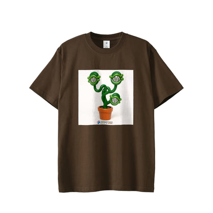 【Tシャツ】フェイクスマイル white image