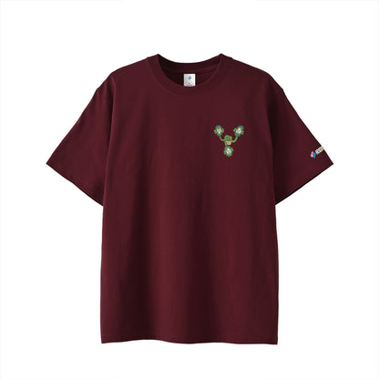【ワンポイントTシャツ】フェイクスマイル white image