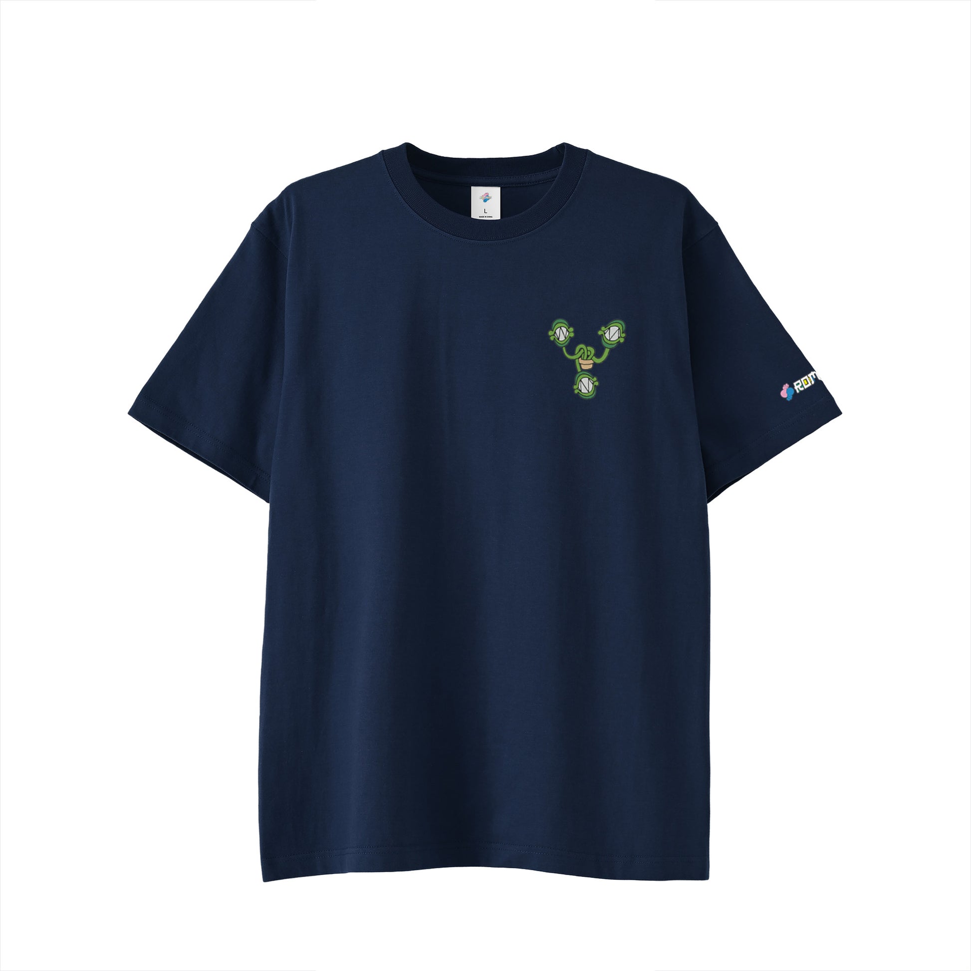 【ワンポイントTシャツ】フェイクスマイル white image