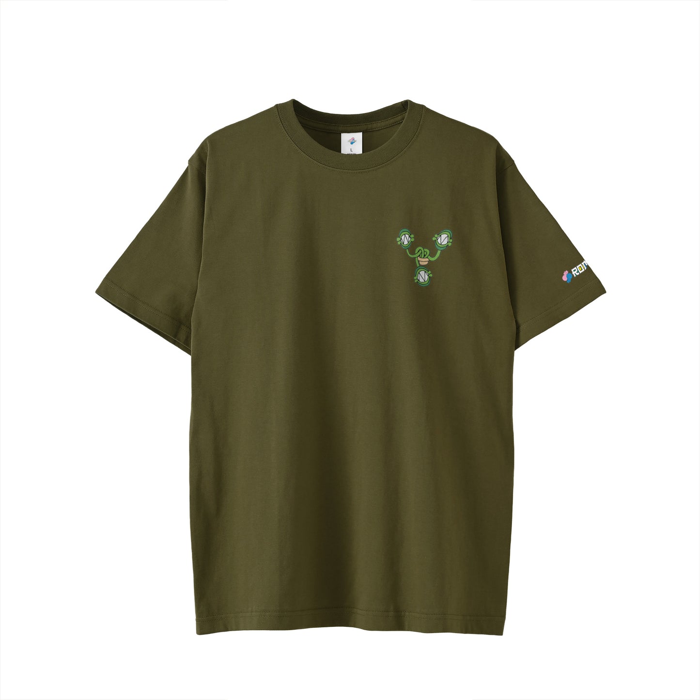 【ワンポイントTシャツ】フェイクスマイル white image