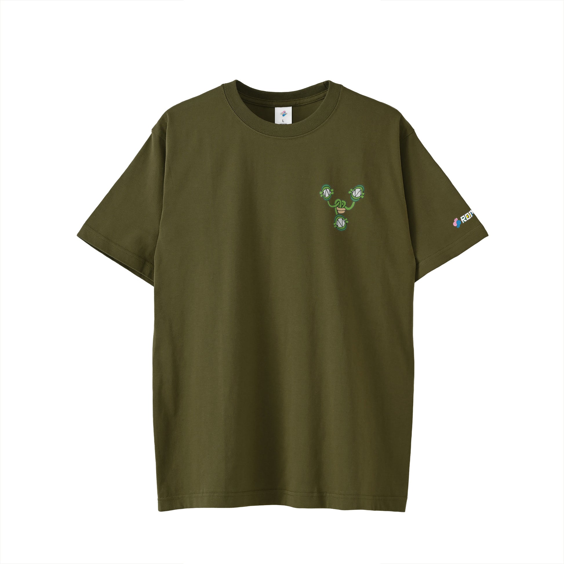 【ワンポイントTシャツ】フェイクスマイル white image