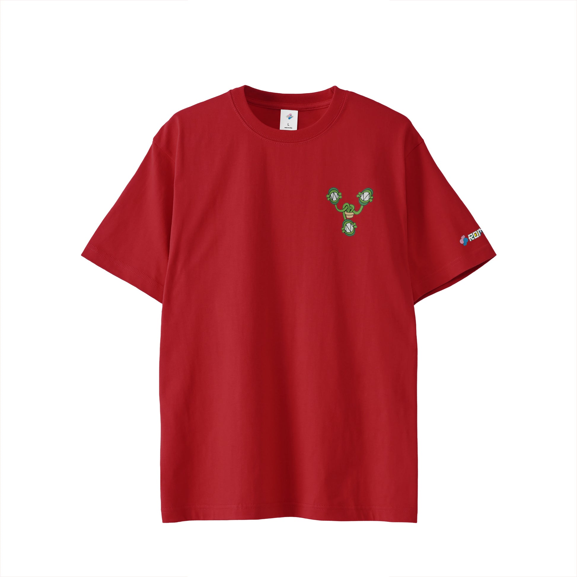 【ワンポイントTシャツ】フェイクスマイル white image