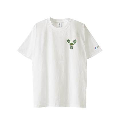 【ワンポイントTシャツ】フェイクスマイル white image