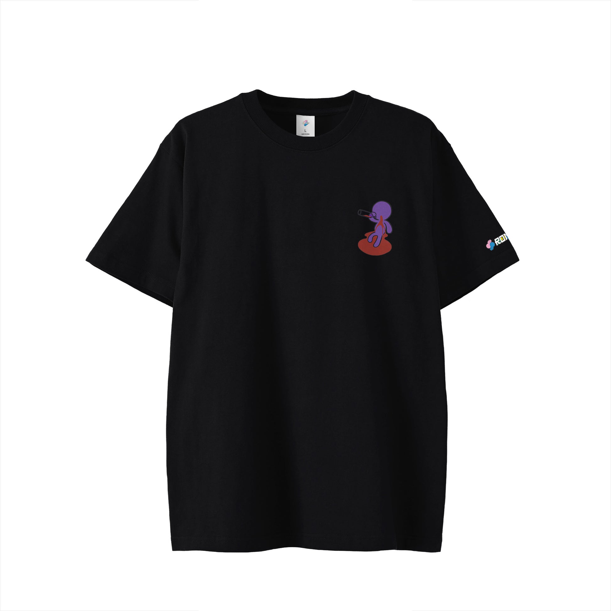 【ワンポイントTシャツ】ベロベローマン black image