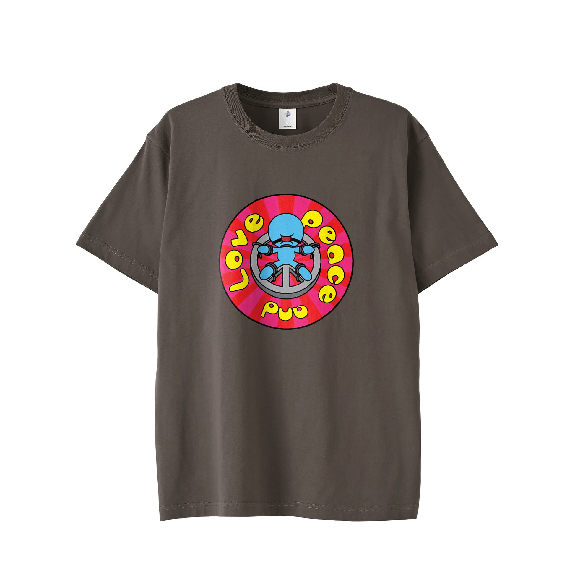 【Tシャツ】Peace and Love charcoal image