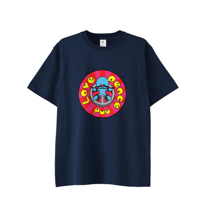 【Tシャツ】Peace and Love indigo image