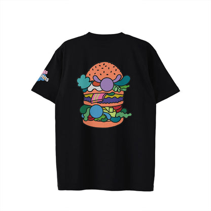 【Tシャツ】ローマンズロゴ×バーガー
