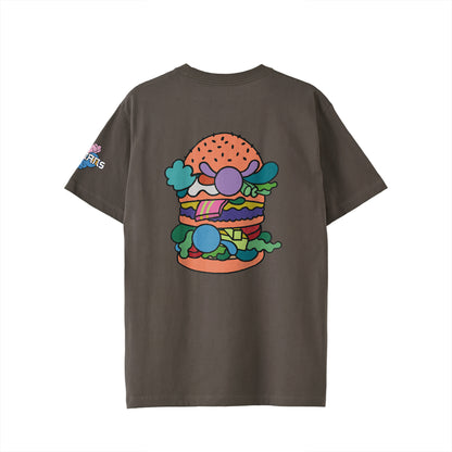 【Tシャツ】ローマンズロゴ×バーガー charcoal image