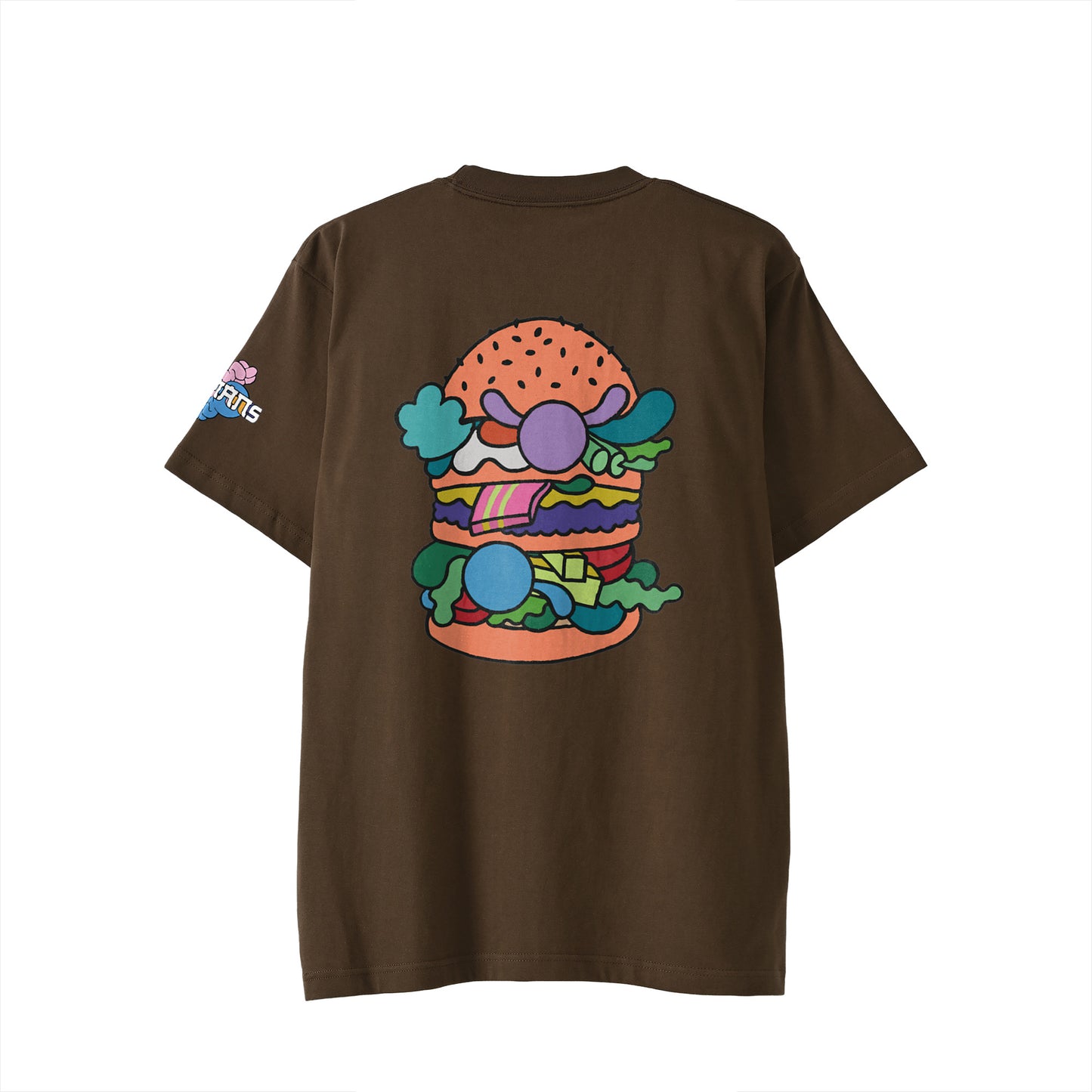 【Tシャツ】ローマンズロゴ×バーガー dark-brown image