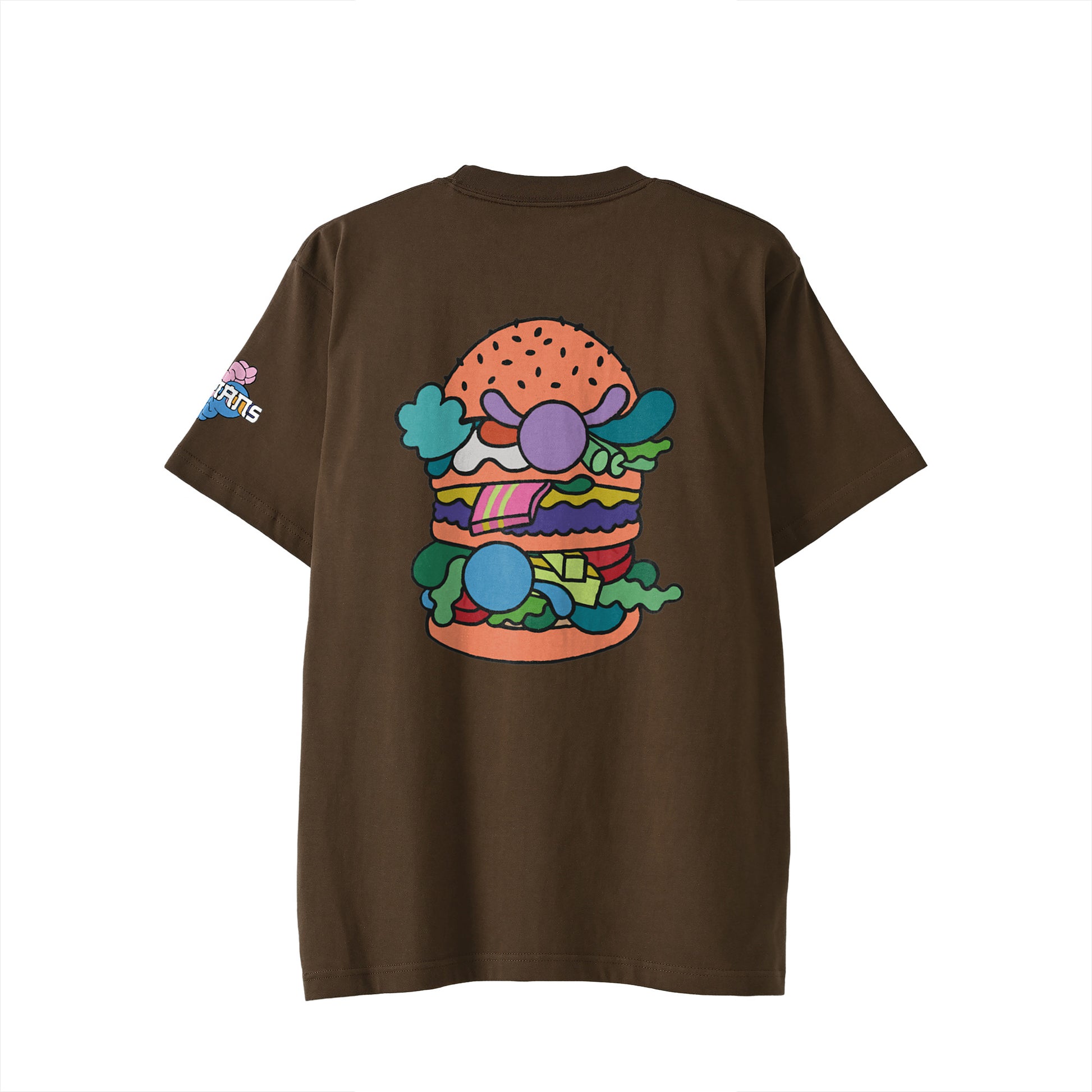 【Tシャツ】ローマンズロゴ×バーガー dark-brown image