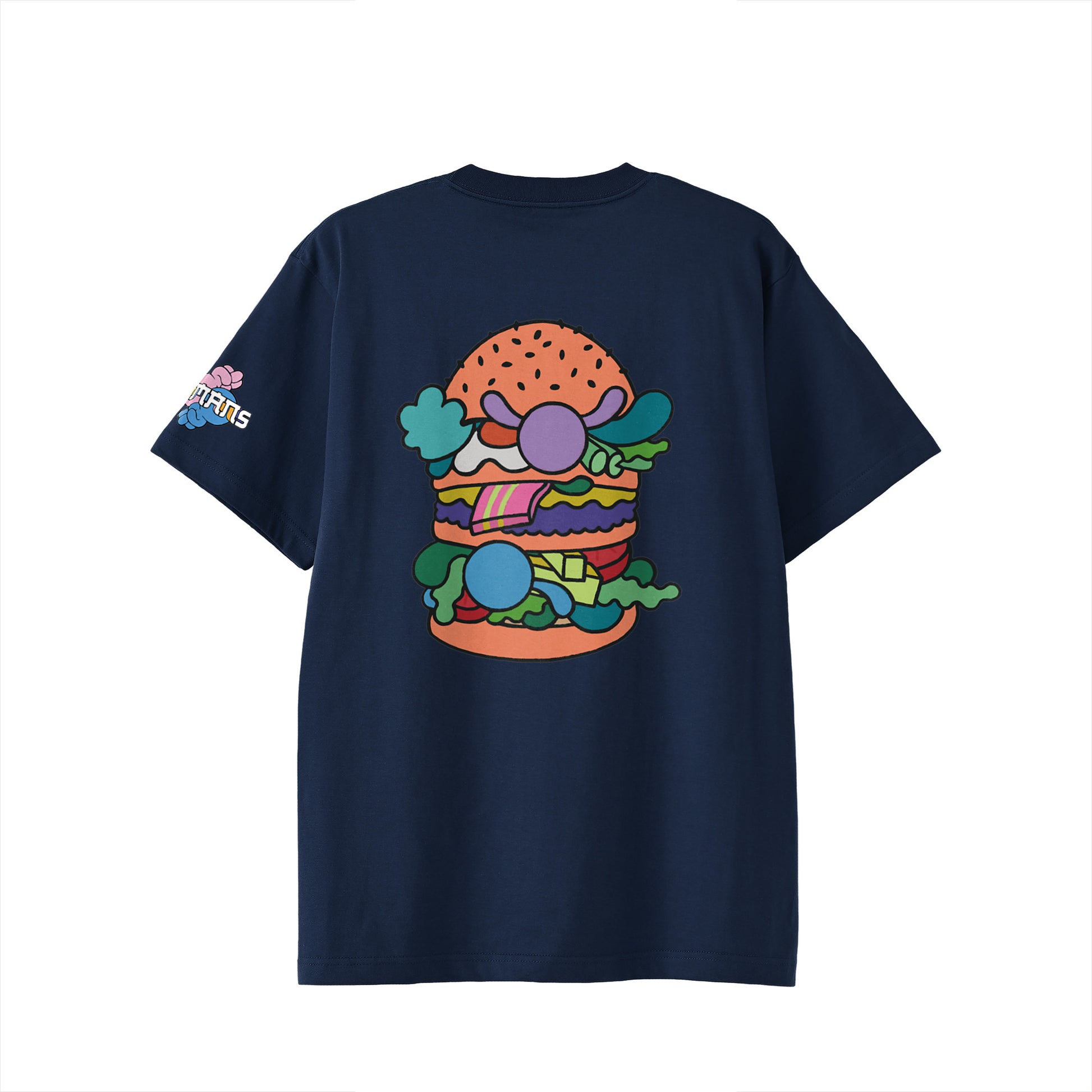 【Tシャツ】ローマンズロゴ×バーガー indigo image