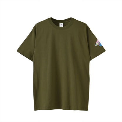 【Tシャツ】ローマンズロゴ×バーガー olive-drab image