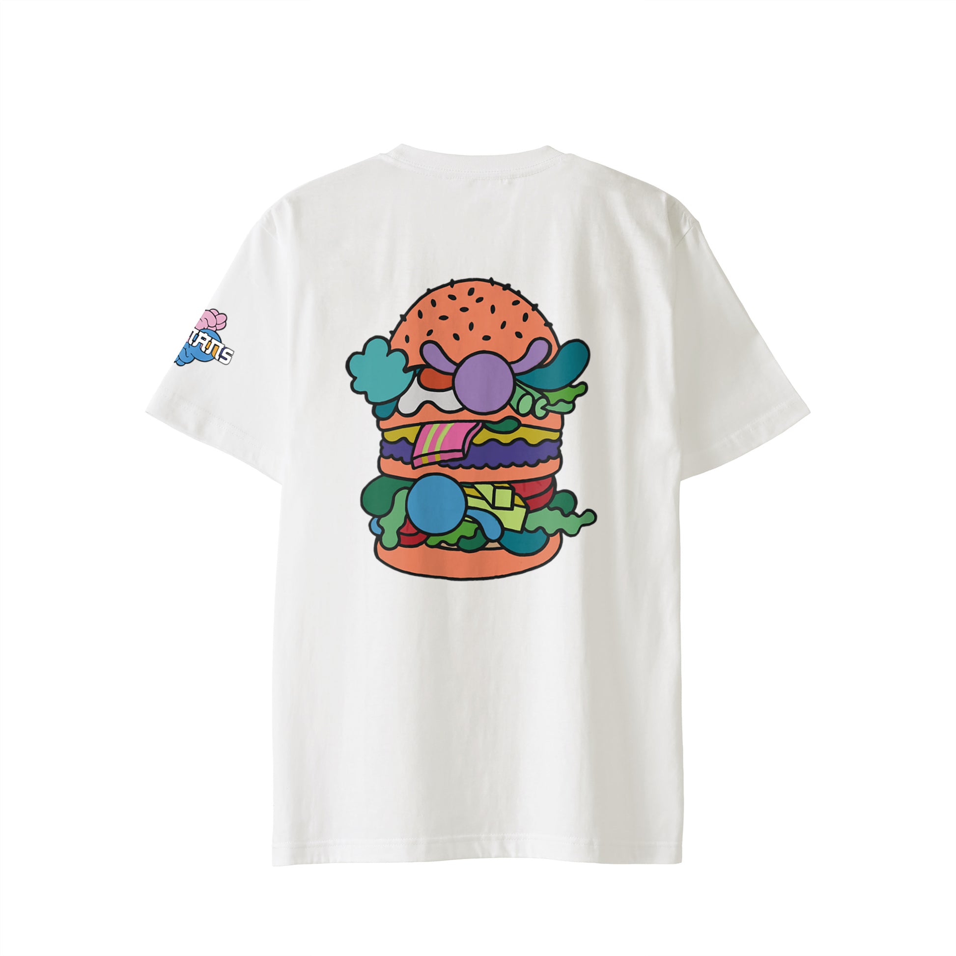 【Tシャツ】ローマンズロゴ×バーガー white image