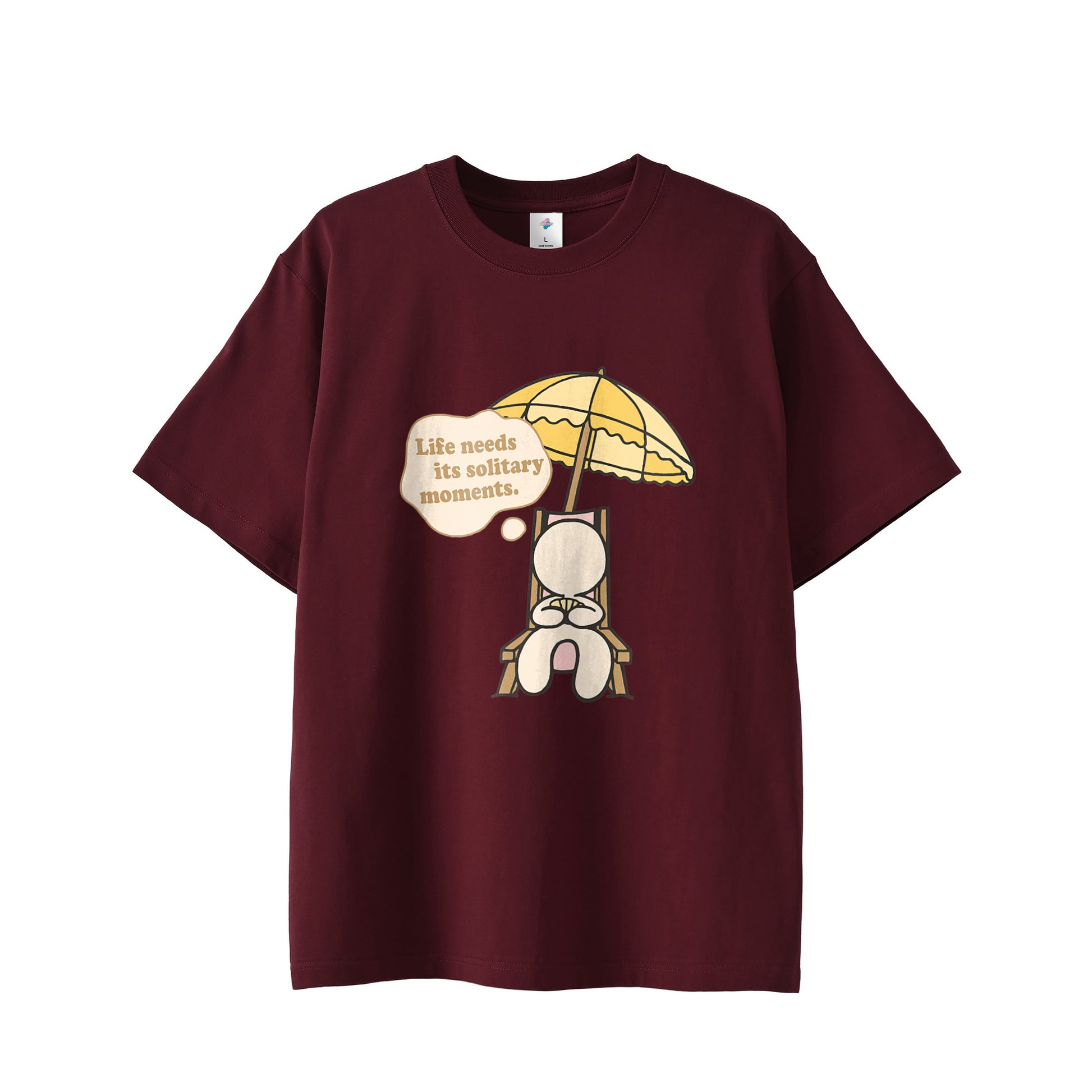 【Tシャツ】ソリティア　ベージュ burgundy image