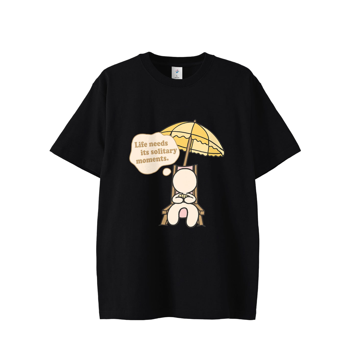 【Tシャツ】ソリティア　ベージュ black image