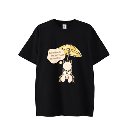 【Tシャツ】ソリティア　ベージュ black image