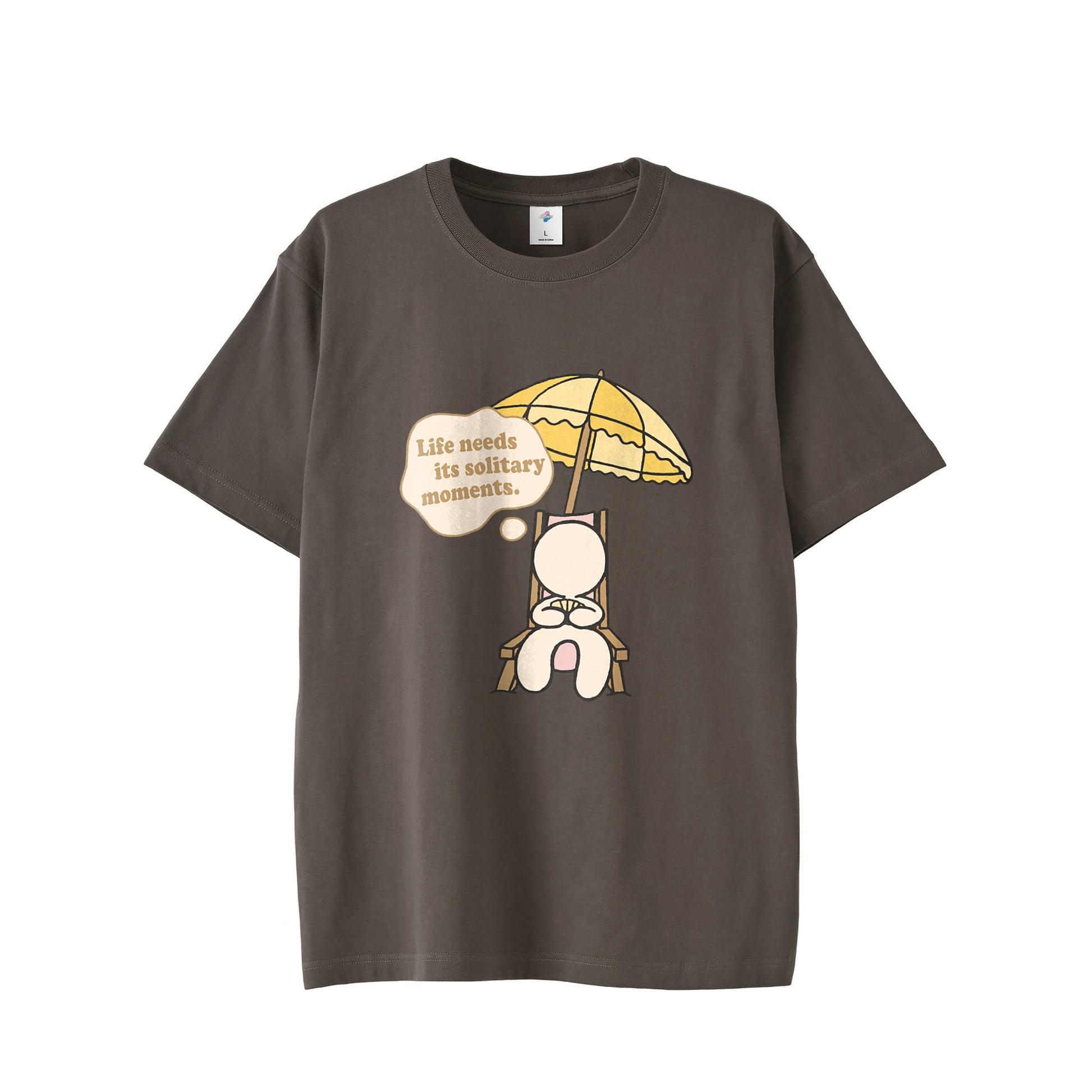 【Tシャツ】ソリティア　ベージュ charcoal image