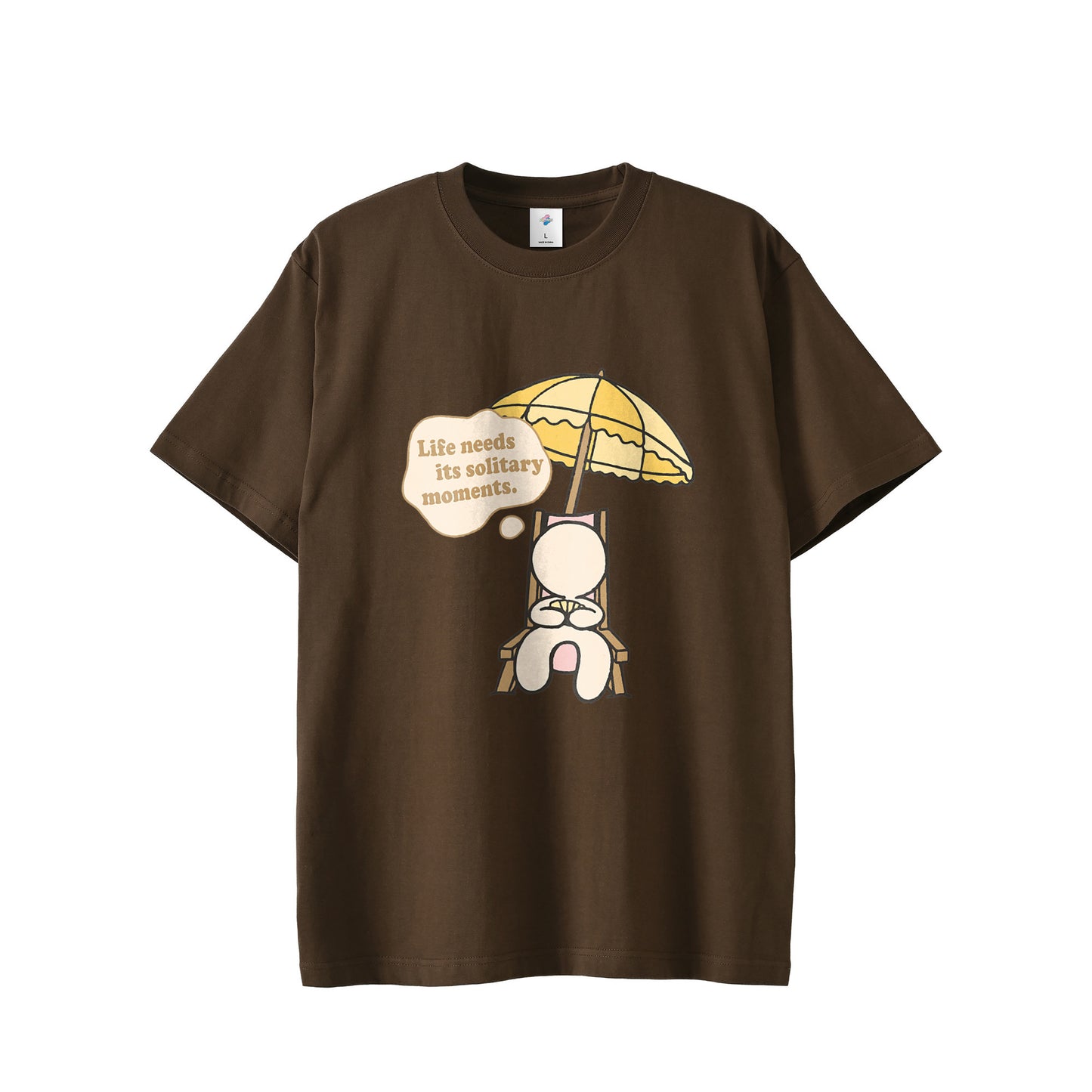【Tシャツ】ソリティア　ベージュ dark-brown image