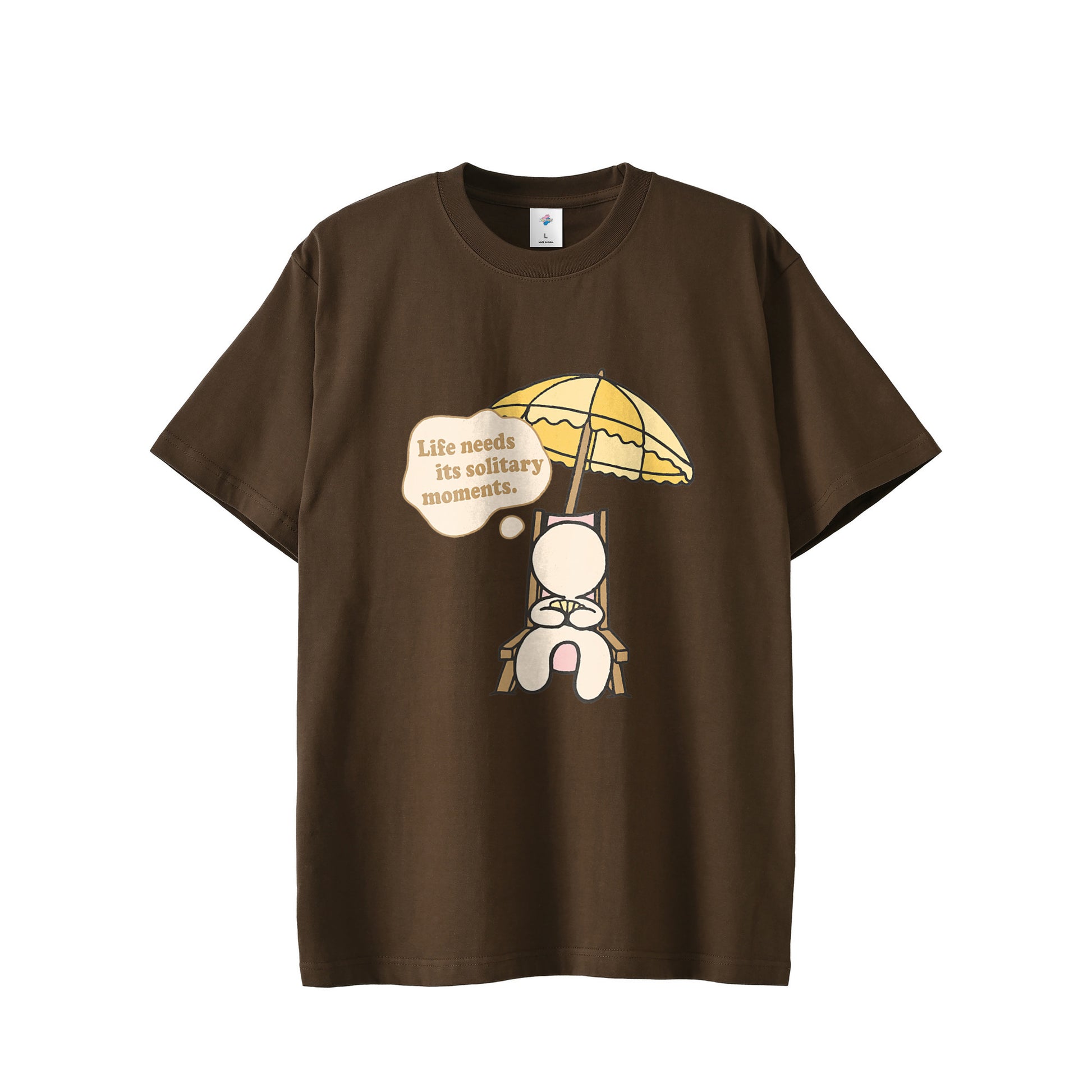 【Tシャツ】ソリティア　ベージュ dark-brown image