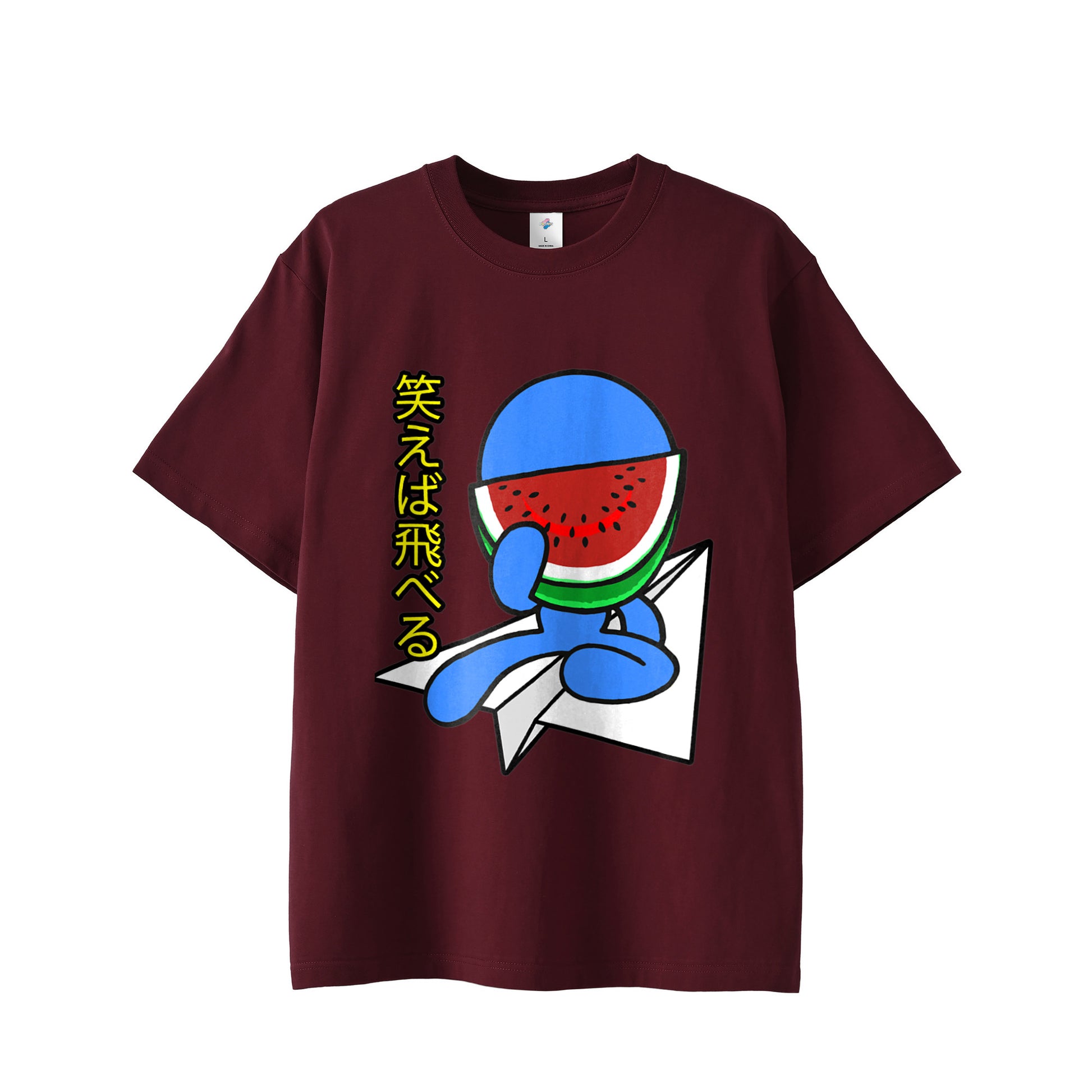 【Tシャツ】スイカスマイル burgundy image