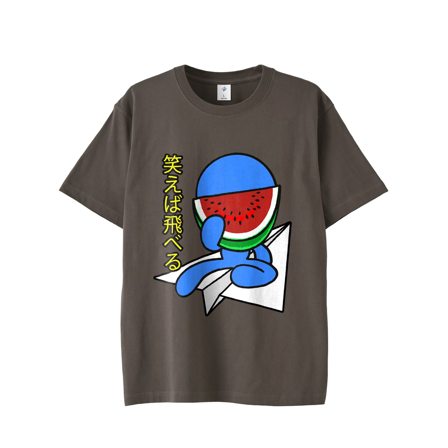 【Tシャツ】スイカスマイル charcoal image